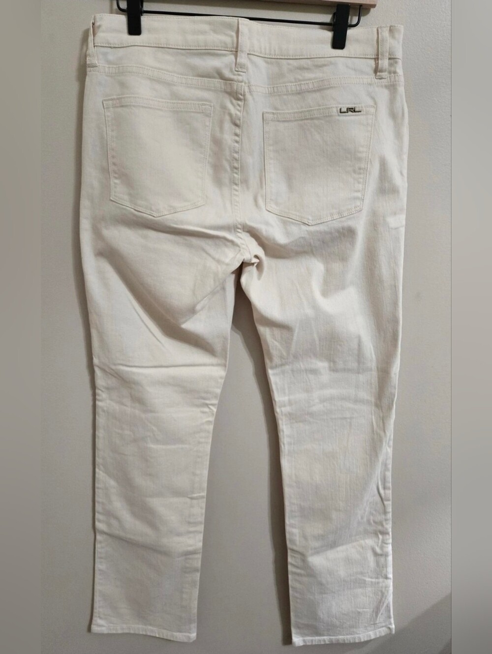 Lauren Jeans Co Modern Straight Creamy White Jeans Womens 10 Straight Leg EUC - Picture 2 of 10